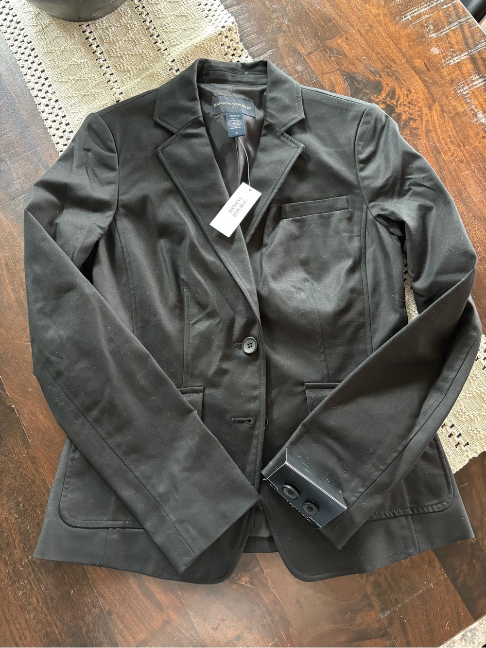 Banana Republic Black Women's Single-Button Tailored Blazer